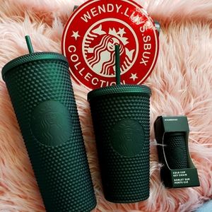 BNWT STARBUCKS DARK GREEN MATTE COMPLETE SET